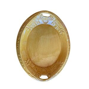 Vintage Pottery Serving Platter Bread‎ Plate 1971 Religious Quote Farmhouse